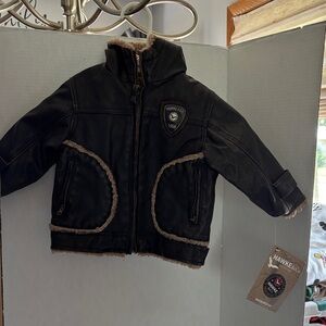 Hawke & Co Black Faux Leather Kids Jacket